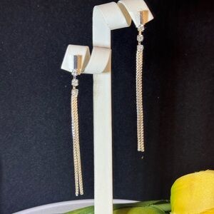 Sonoma Silver Tone Crystal Dangle Earrings